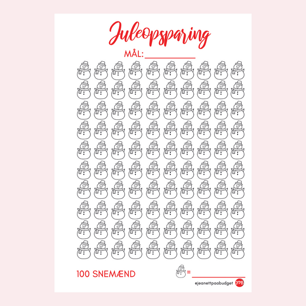 Julebudget-ark | Hold styr på julebudgettet | Digital Download