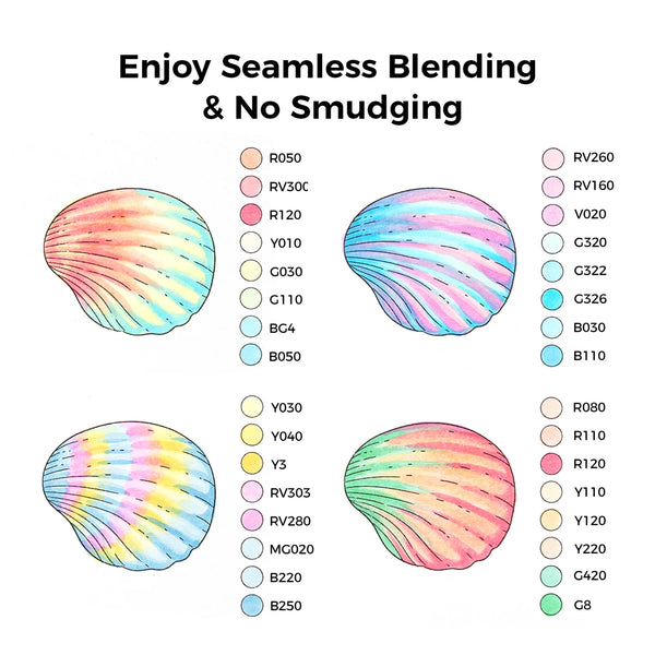 Ohuhu Honolulu Markers – 48 stk. Pastel Colors (Brush & Fine)