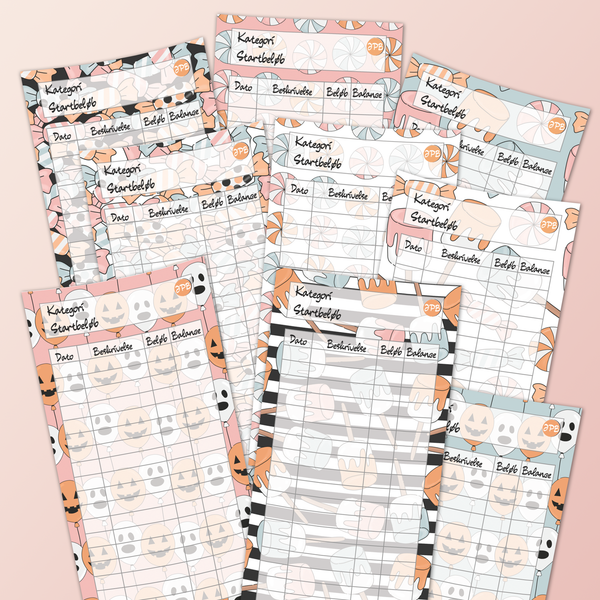 Små forbrugstrackere | Halloween tema | Digital download