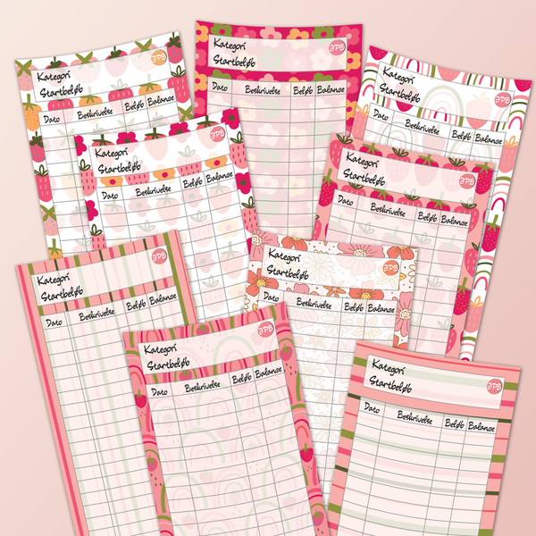 Små forbrugstrackere | Pink Design | Digital Download