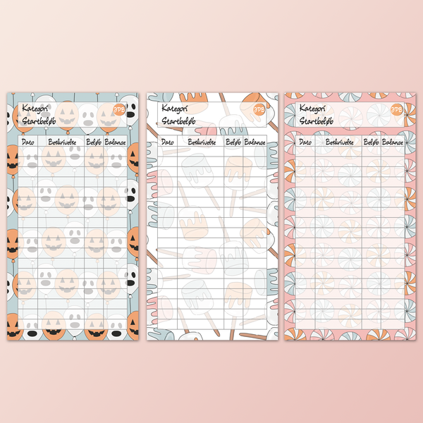 Små forbrugstrackere | Halloween tema | Digital download