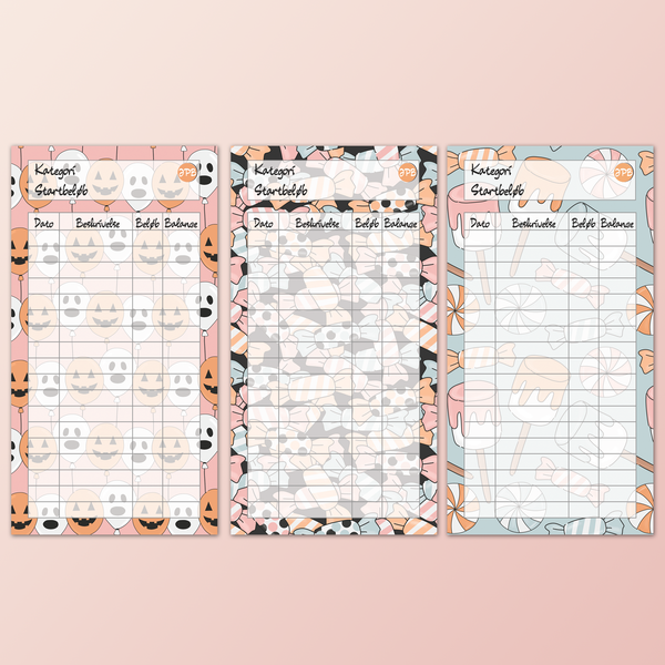 Små forbrugstrackere | Halloween tema | Digital download