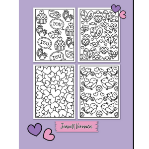 Love & Hearts Coloring book til både voksne og børn