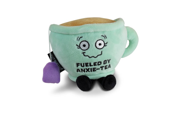 Punchkins te-kop-plushie ‘Fueled by Anxie-Tea’ – sjov gave med humor