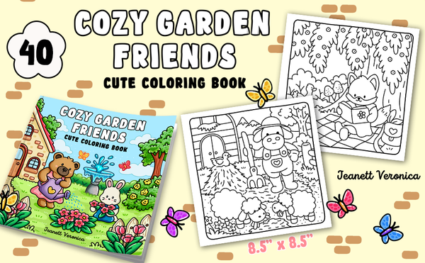 Cozy Garden Friends - Malebog til voksne og børn