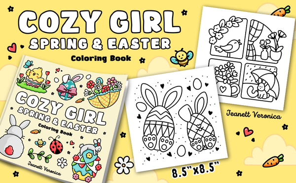 Cozy Girl Spring & Easter - Malebog til voksne og teens