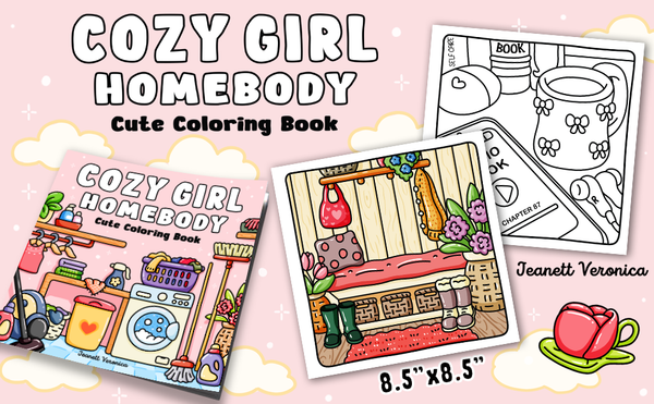 Cozy Girl Homebody - Malebog til voksne og teens