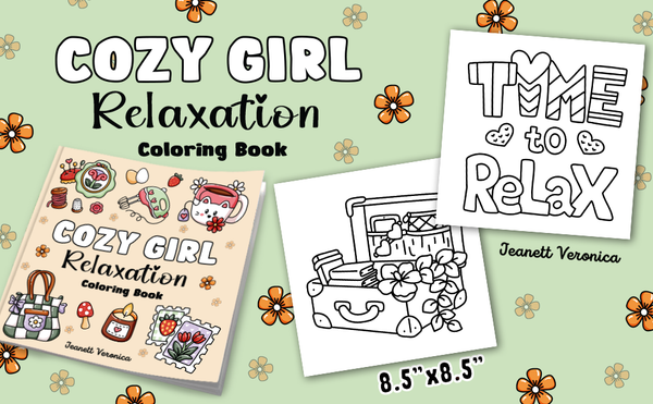 Cozy Girl Relaxation - Malebog til voksne og teens