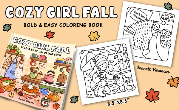 Cozy Girl Fall - Malebog til voksne og teens