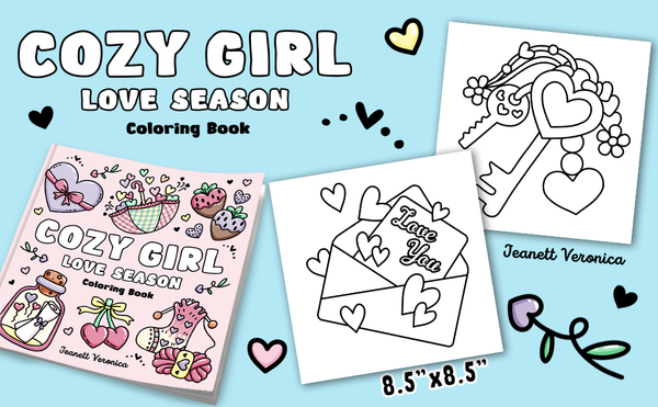 Cozy Girl Love Season - Bold & Easy malebog til både voksne, børn og teen