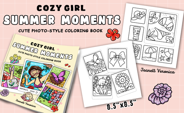 Cozy Girl Summer Moments - Malebog til voksne og teens