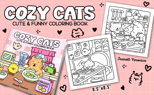 Cozy Cats - Sød og sjov malebog til voksne og teens