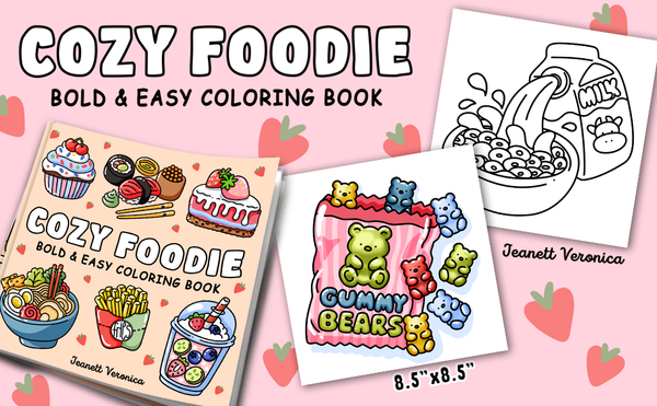 Cozy Foodie - Malebog til voksne og teens