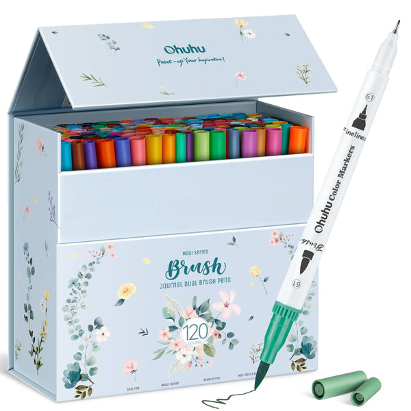 Ohuhu Brush & Fineliner Color Pens – 120 stk.