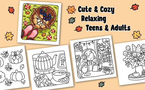 Cozy Girl Fall - Malebog til voksne og teens