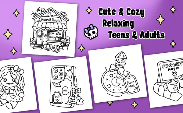 Cozy Girl Spooky Season - Malebog til voksne og teens