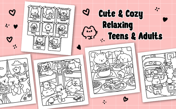 Cozy Cats - Sød og sjov malebog til voksne og teens