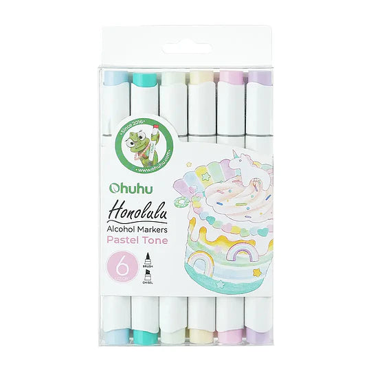 Ohuhu Honolulu Pastelfarver – Pakke med seks stk. – Jeanett Veronica Studio