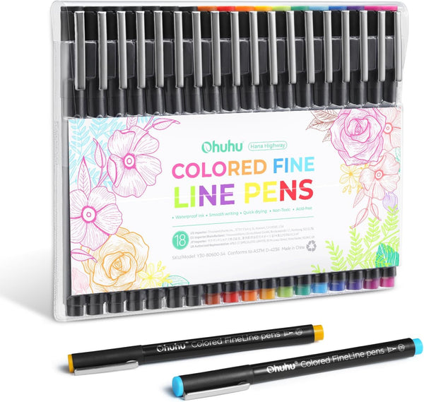 Budget-bundle 🖊️ Hver en krone tæller Budget Planner + Ohuhu Fineliner 18 stk.