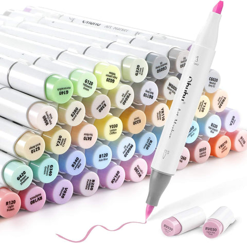 Ohuhu Honolulu Markers – 48 stk. Pastel Colors of Sweetness