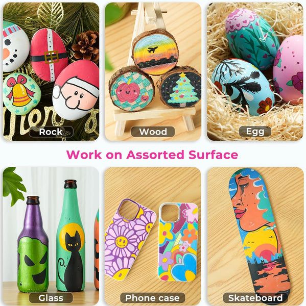 Ohuhu Kakaako Dual Nib Waterproof Acrylic Pen - 90 stk.