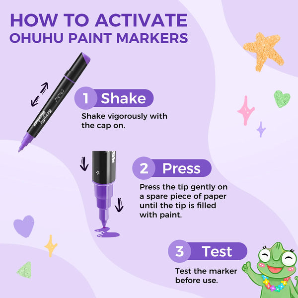 Ohuhu Kakaako Dual Nib Waterproof Acrylic Pen - 90 stk.