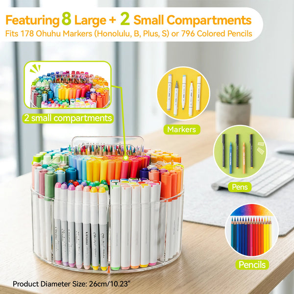 Ohuhu Acrylic Marker Organizer – 360° roterende