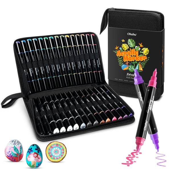 Ohuhu Kakaako Dual Nib Waterproof Acrylic Pen - 30 stk.