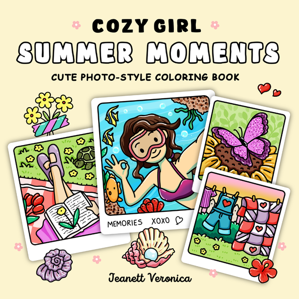Cozy Girl Summer Moments - Malebog til voksne og teens