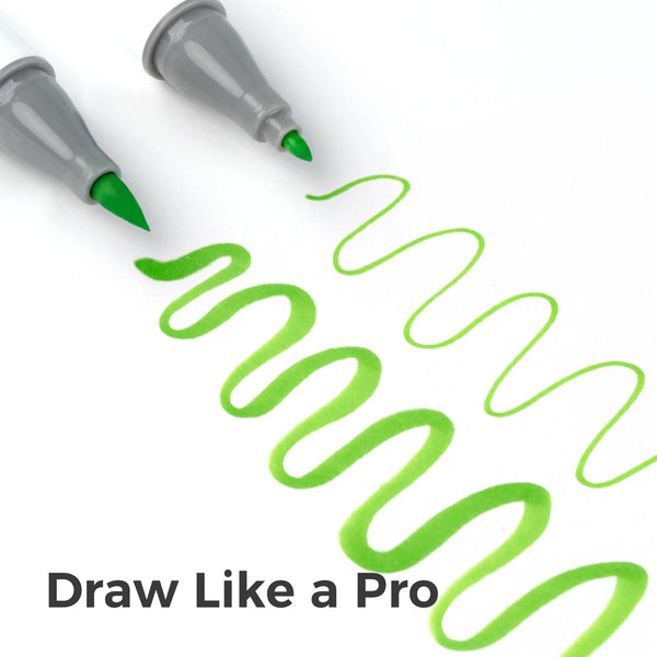 Ohuhu Honolulu Markers – 216 stk. (Brush & Fine Tip)