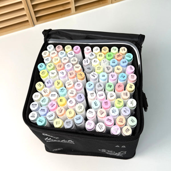 Ohuhu Honolulu Markers – 96 stk. Pastel Colors - Sweetness & Blossoming (Brush & Chisel)