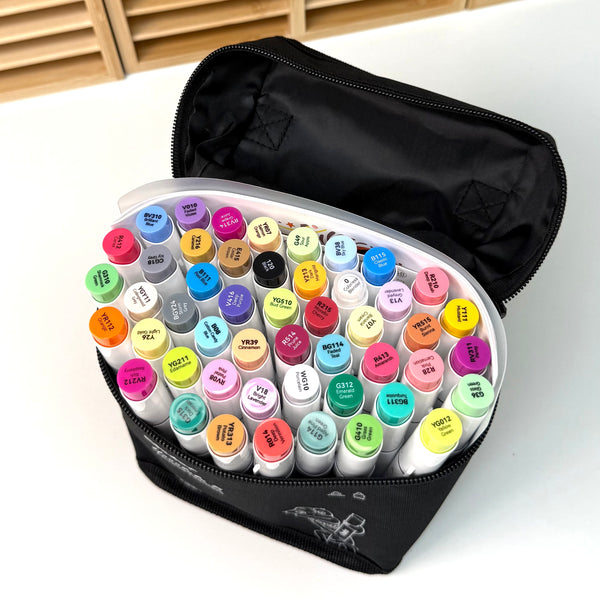Ohuhu Honolulu B Markers – 48 stk. (Brush & Fine tip)