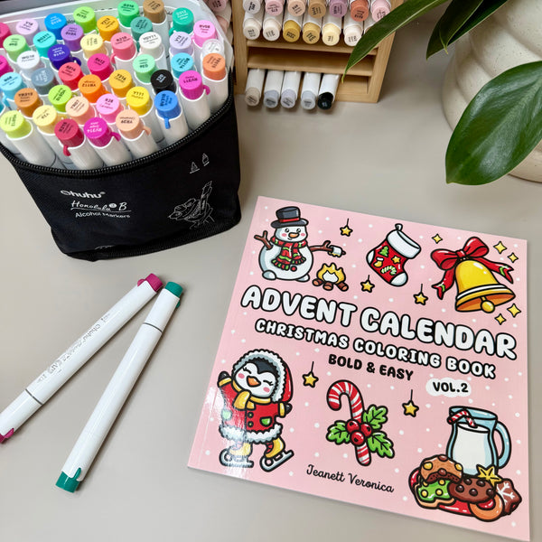 Adventssæt 🎄 Advent Calendar Vol. 2 + Ohuhu tuscher