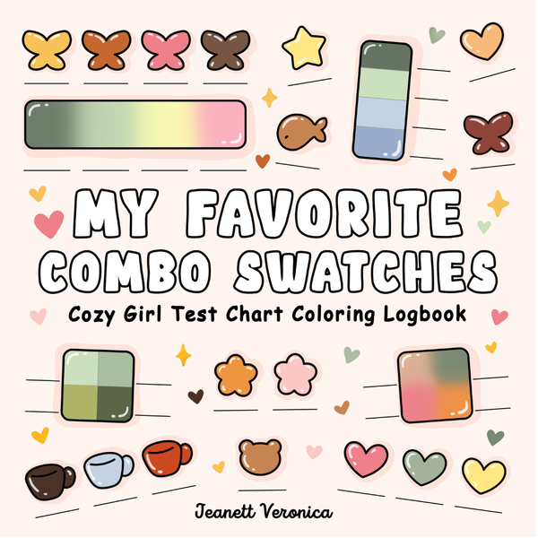 My Favorite Combo Swatches: Cozy Girl Test Chart Coloring Logbook