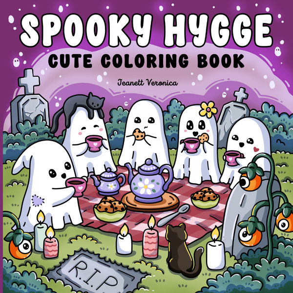 Spooky Hygge - Halloweenmalebog til både børn og voksne