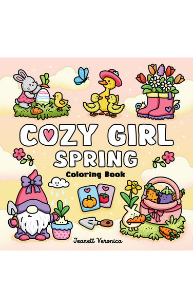 Cozy Girl Spring - Malebog til voksne og teens
