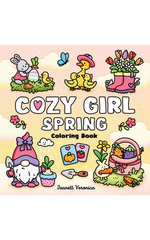 Cozy Girl Spring - Malebog til voksne og teens