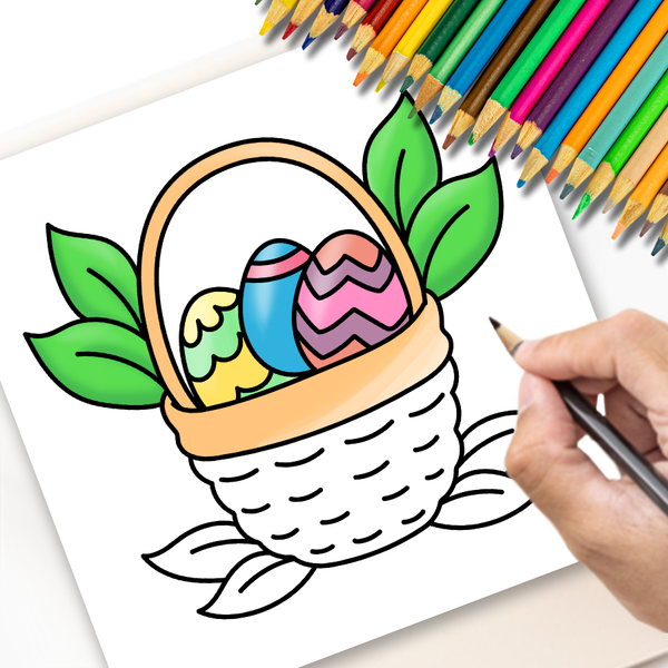 Happy Easter malebog til børn og voksne
