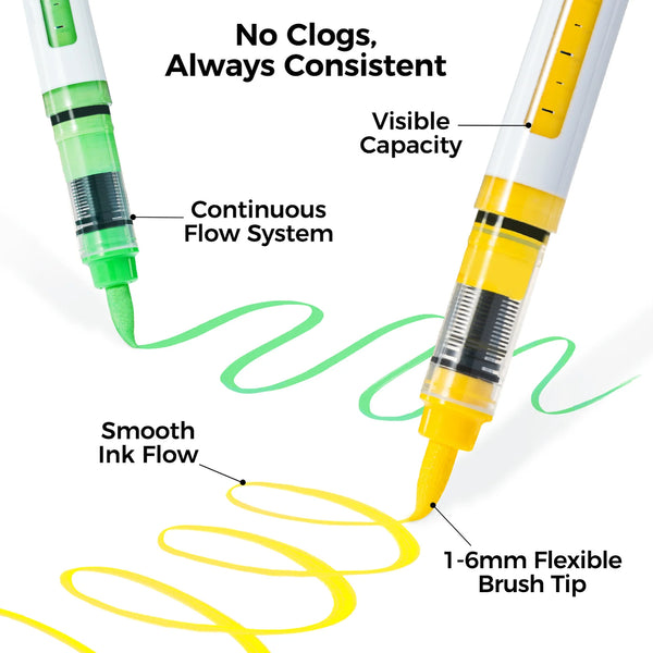 Ohuhu Kahuku Akryltuscher – 48 stk. (Brush Tip)