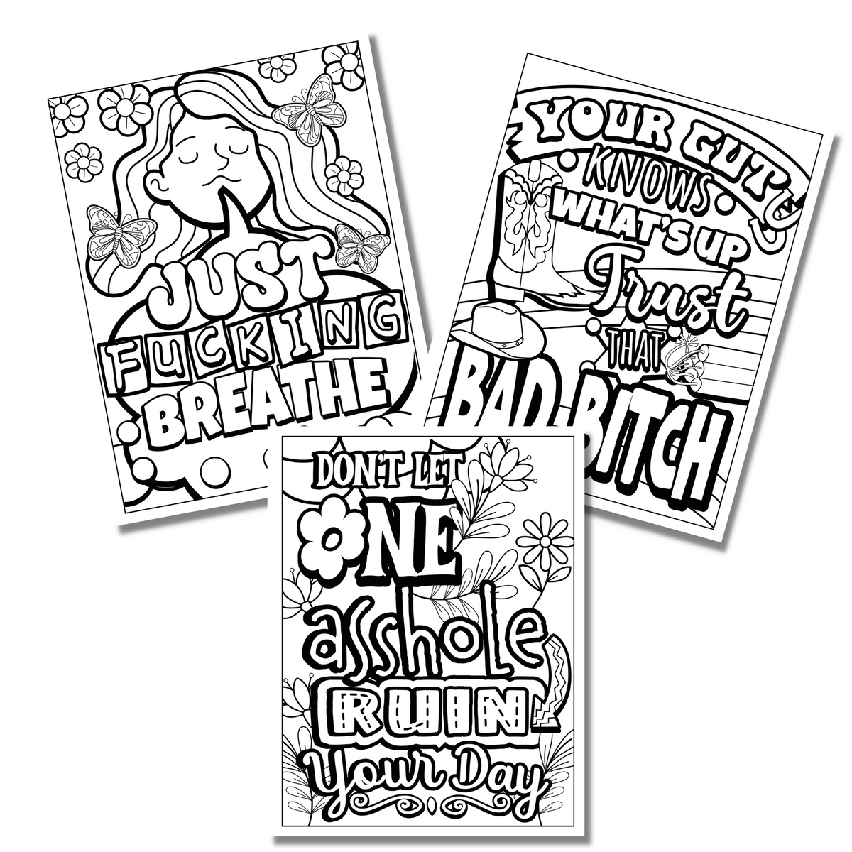 Swear word coloring therapy jeanett veronica studio