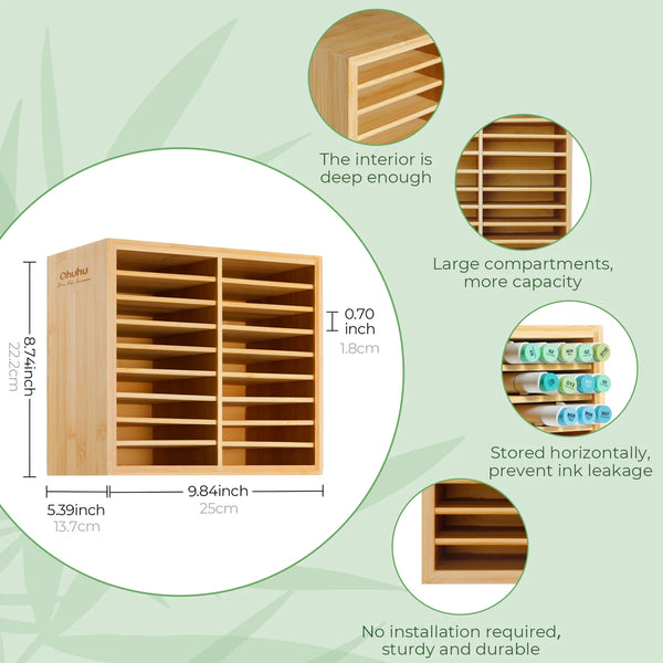 Ohuhu bambus opbevaring til tuscher