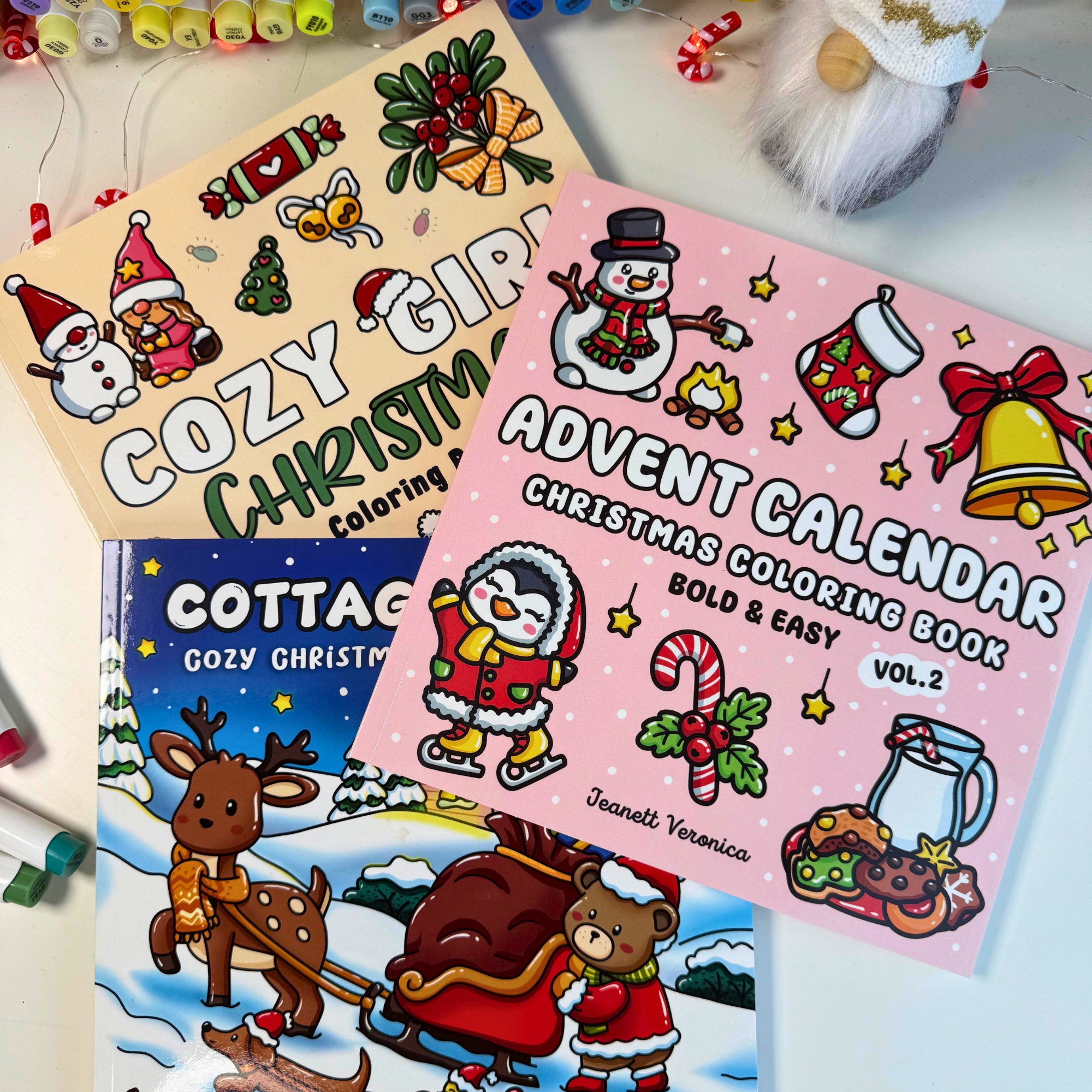 Julehygge - 3 stk. malebøger – Månedens tilbud!