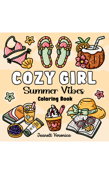 Cozy Girl Summer Vibes - Malebog til voksne og teens