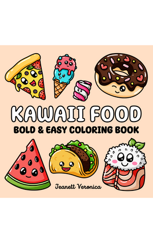 Kawaii Food malebog til både børn og voksne