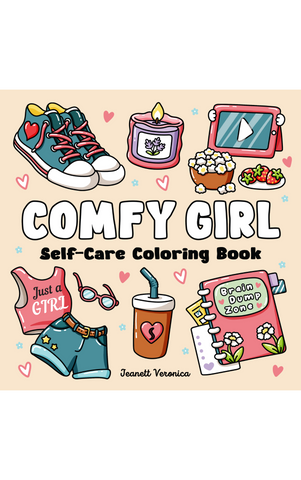 Comfy Girl Self-Care - Malebog til voksne og teens