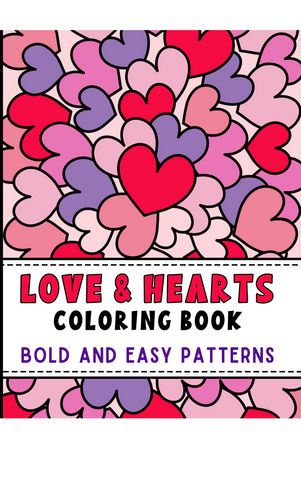 Love & Hearts Coloring book til både voksne og børn