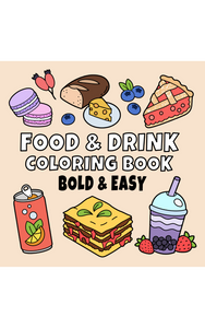 Food & Drink Coloring Book