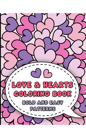 Love & Hearts Coloring book til både voksne og børn